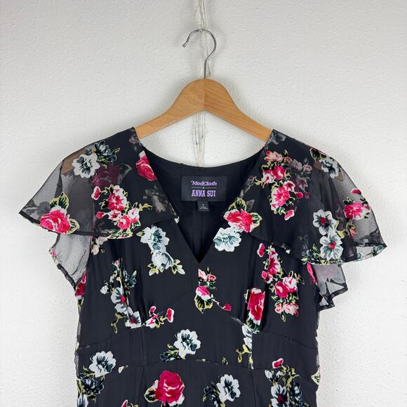 ModCloth x Anna Sui Authentically Chic Velvet Floral Maxi Dress - Picture 3 of 9